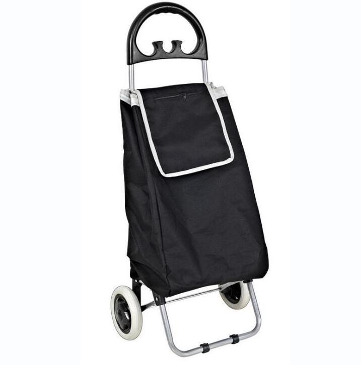 Custom logo Eco-friendly reusable supermarket/retail stores waterproof oxford vegetable shopping cart trolley bag    with wheels