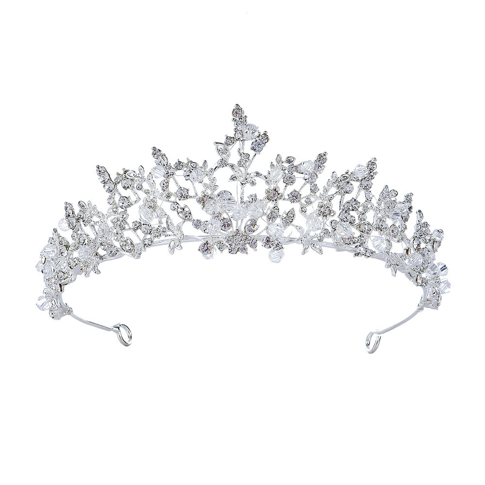 Jeweled Wedding Tiaras and Crowns for Women Metal Princess Tiara Queen Crown for Bride Bridal Headpieces for Birthday