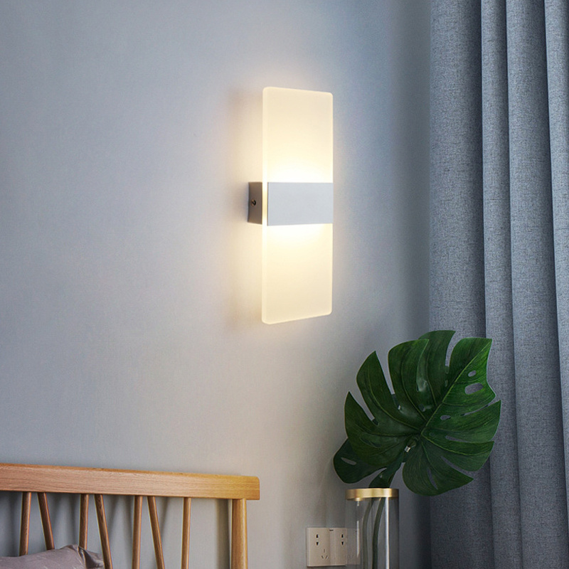 Home Bedroom Room Hotel Decor Acrylic Modern Wall Sconces 3000K Warm White Indoor Wall lamp Exterior Light Wall Light