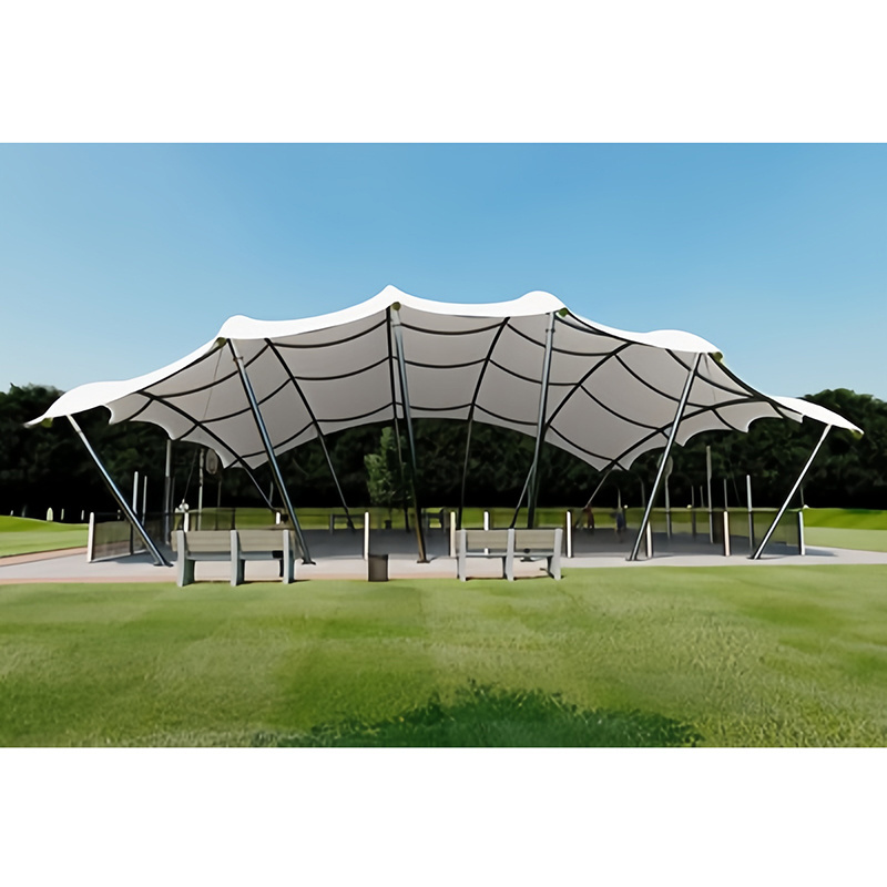 Hot Selling Permanent Self-Cleaning PVDF PTFE Tensile Fabric Tent Membrane Structure Shelter tent For Football Stadium