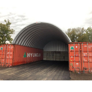 outdoor heavy duty prefab 40ft  storage dome shelter Manufacturer of shipping container shelter canopy