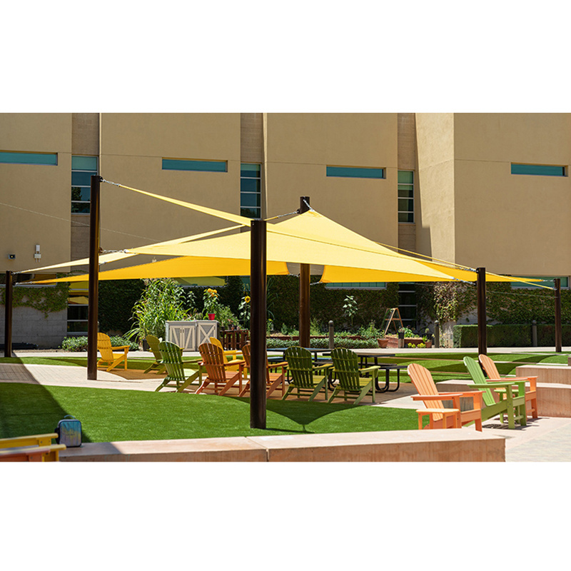 Custom Outdoor Canopy Awning HDPE Waterproof Sun Shade Sails Rectangle Sun Shade Sail Patio Sail Shades For Children Playground