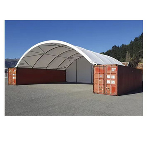 Customized 40FT container shelter  waterproof PVC cover steel structure container dome shelter