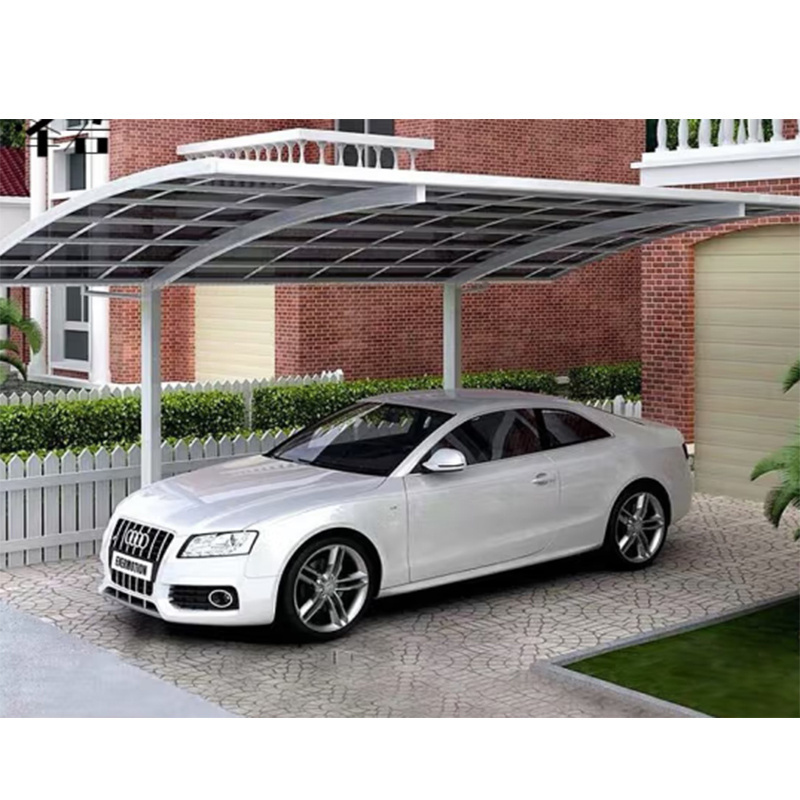 Factory wholesale Single Slope Carport Car Parking Aluminium Canopy With Polycarbonate Sheet Roof