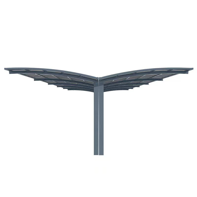 hot sale aluminum carport parking shed metal car canopy with polycarbonate arched roof