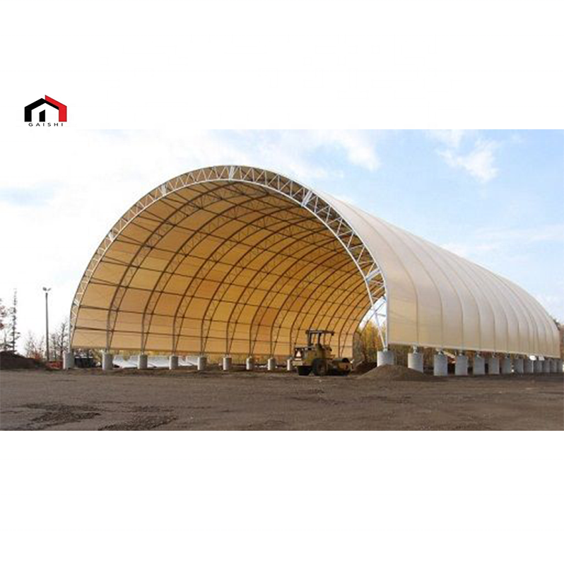 Custom PVC fabric industrial shipping container dome  garage storage sheds double truss  tents  for storage canopy