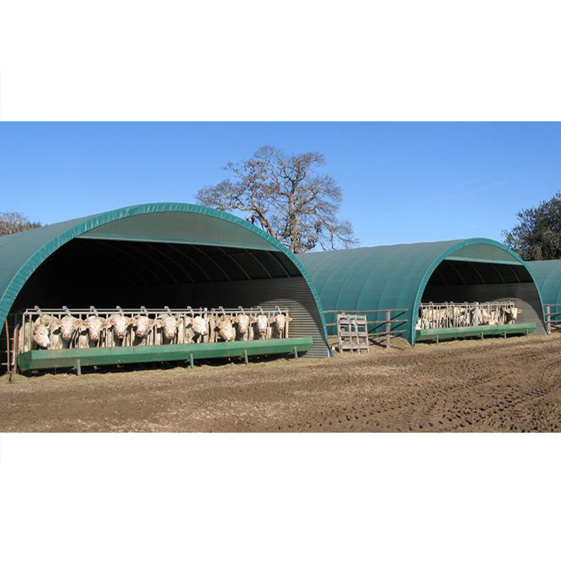 New prefab steel frame fabric livestock shed horse canopy cattle shelter tent cattle cow sheep shelter shed animal tent for sale