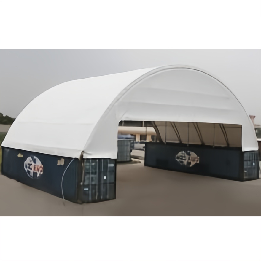 Made in China dome steel storage warehouse PVC covered 20ft 40ft container tent shelter carport garage