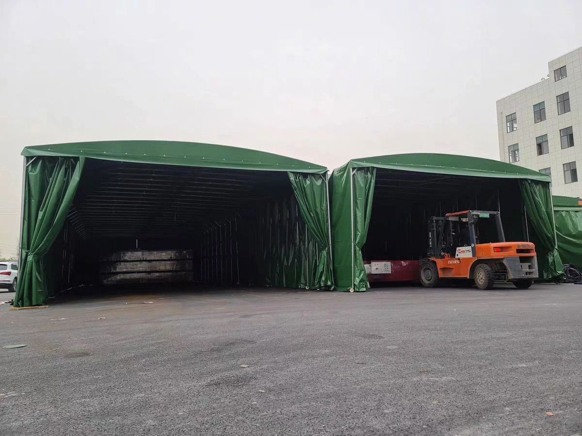 Custom Portable Mobile Push-pull Canopy folding garage Shed PVC Push and pull Sunshade Tent for Parking car wash tent