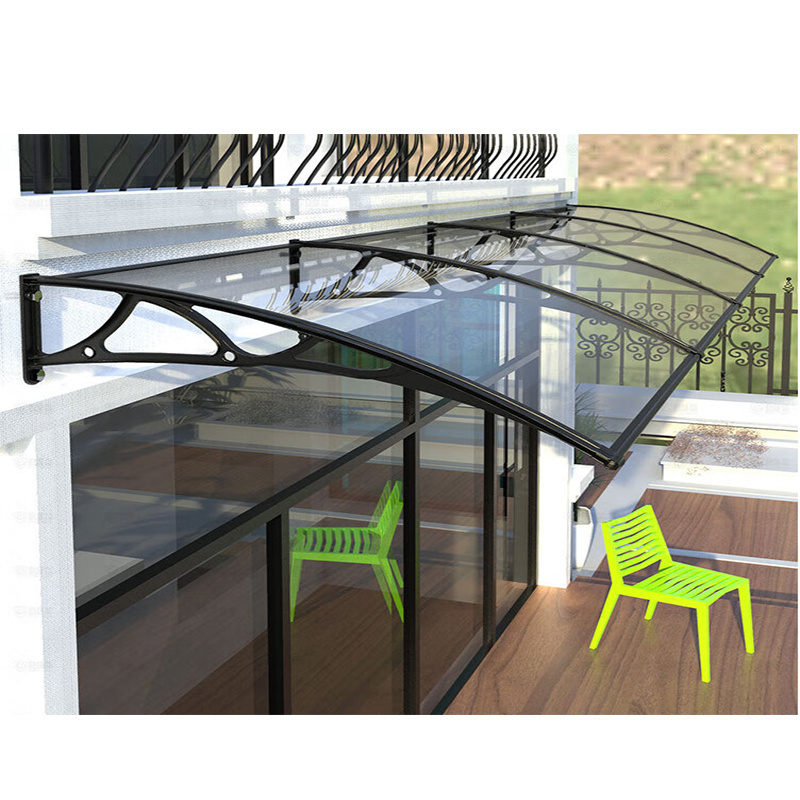 Outdoor Balcony Awnings Plastic Waterproof Polycarbonate Patio Roof Pergola Canopy