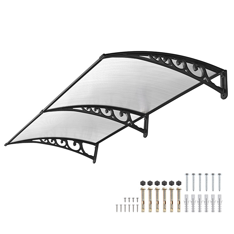 Outdoor Balcony Awnings Plastic Waterproof Polycarbonate Patio Roof Pergola Canopy