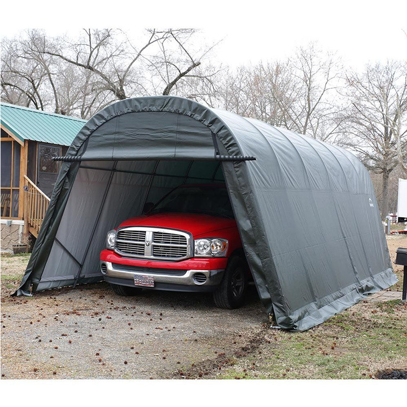 Outdoor Storage Shed Canopy Portable Shelter Heavy Duty Carport with Roll-up Zipper Door for Bike, Motorcycle, Storage