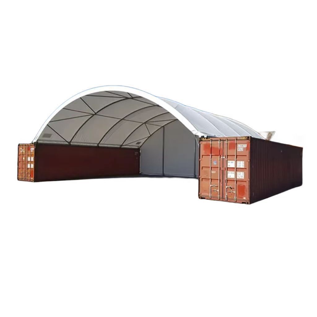 Warehouse Roof Shelter Shipping Container Canopy Metal Dome Roof 40 Foot Container Shelter