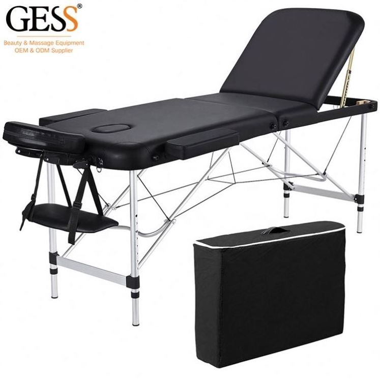 GESS Facial Beauty Bed Medical Eyelash Aesthetic Tattoo Procedure Bed Salon Chair With 3 Motor Electrical Adjustments