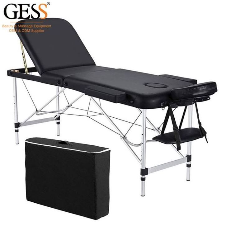 GESS Facial Beauty Bed Medical Eyelash Aesthetic Tattoo Procedure Bed Salon Chair With 3 Motor Electrical Adjustments