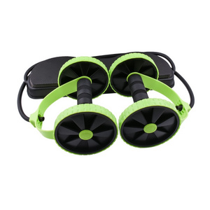 Multifunctional Fitness AB Wheels Roller with Stretch Elastic Resistance Pull Rope Chest Expansion Equipment