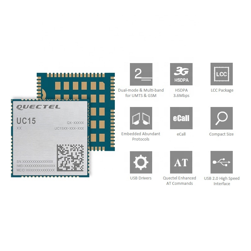 High Quality Quectel UC15-E UMTS/HSDPA Module with LCC package 3G Module for EMEA/APAC