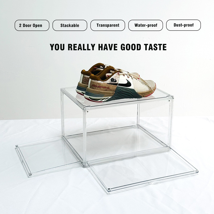Transparent Magnetic Shoe Container Stackable Transparent Shoe Storage ...