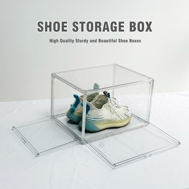 Transparent Magnetic Shoe Container Stackable Transparent Shoe Storage ...