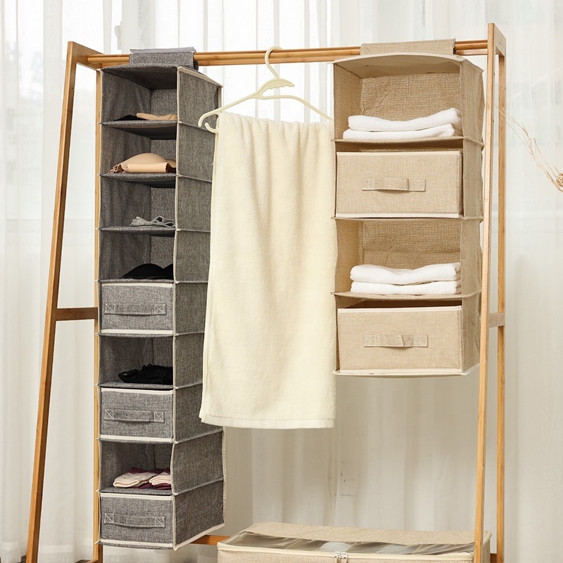 2022 New Creative Household Hanging Organizer Drawer Clothing Socks Underwear Classification Hanging Storage