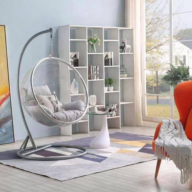 Hot selling luxury swing hanging chair living room chair recliner acrylic style egg chair