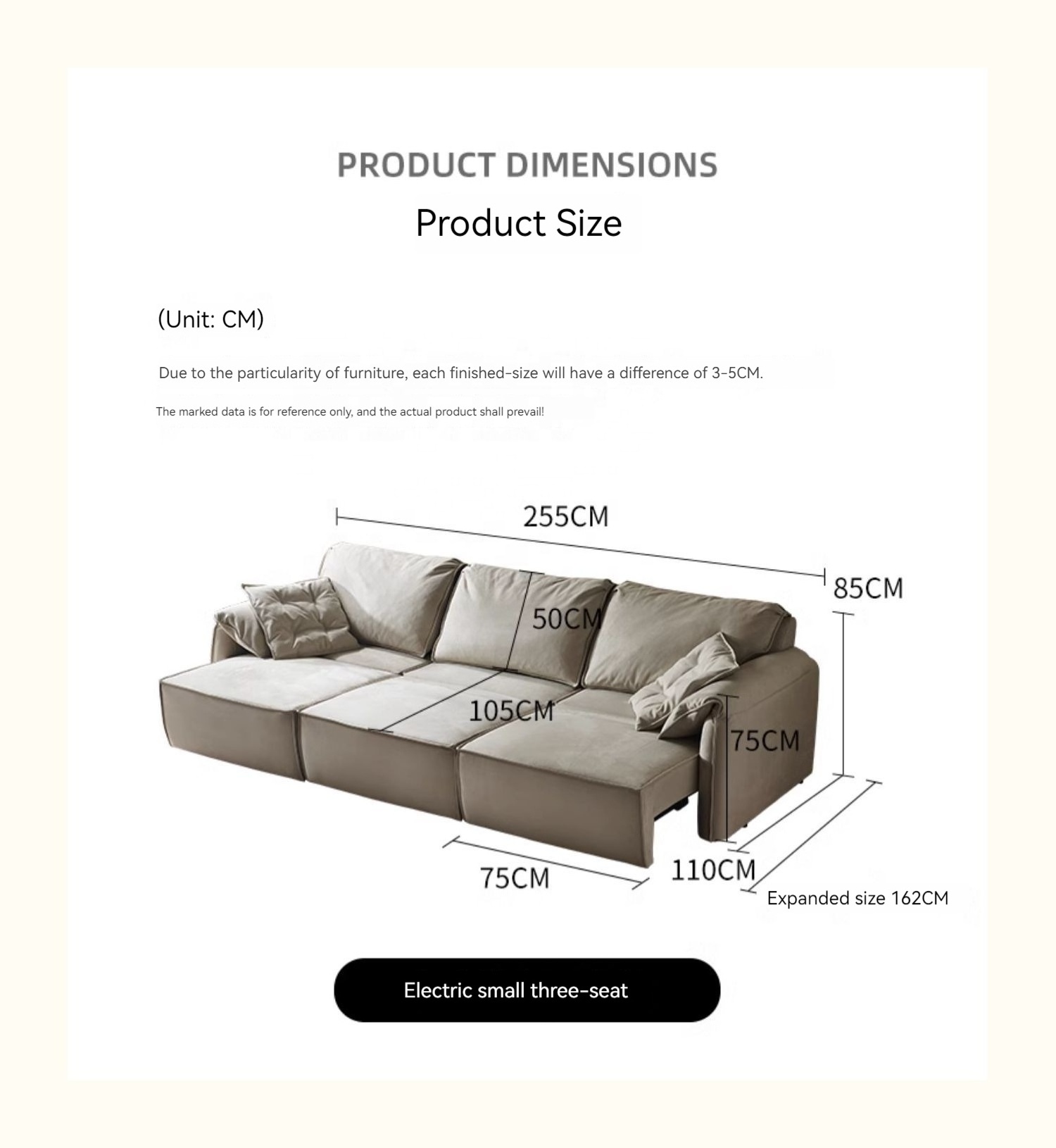 2024 Electric Retractable Sofa Living Room Modern Dual Use Sofa Bed For Homes Of Various Sizes