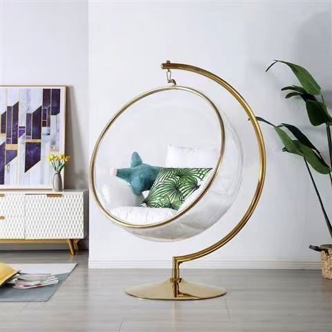 Hot selling luxury swing hanging chair living room chair recliner acrylic style egg chair