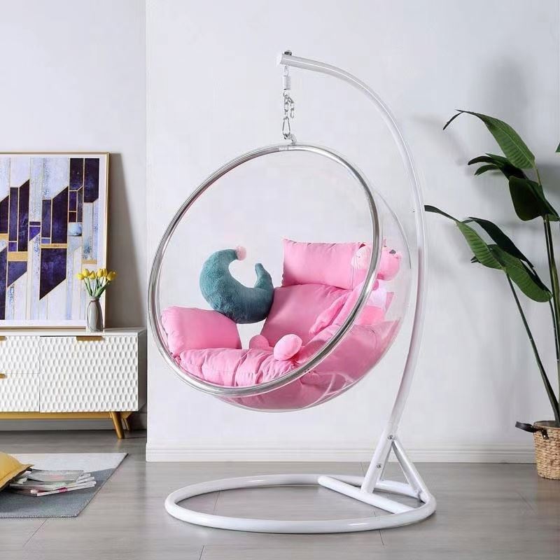 Hot selling luxury swing hanging chair living room chair recliner acrylic style egg chair