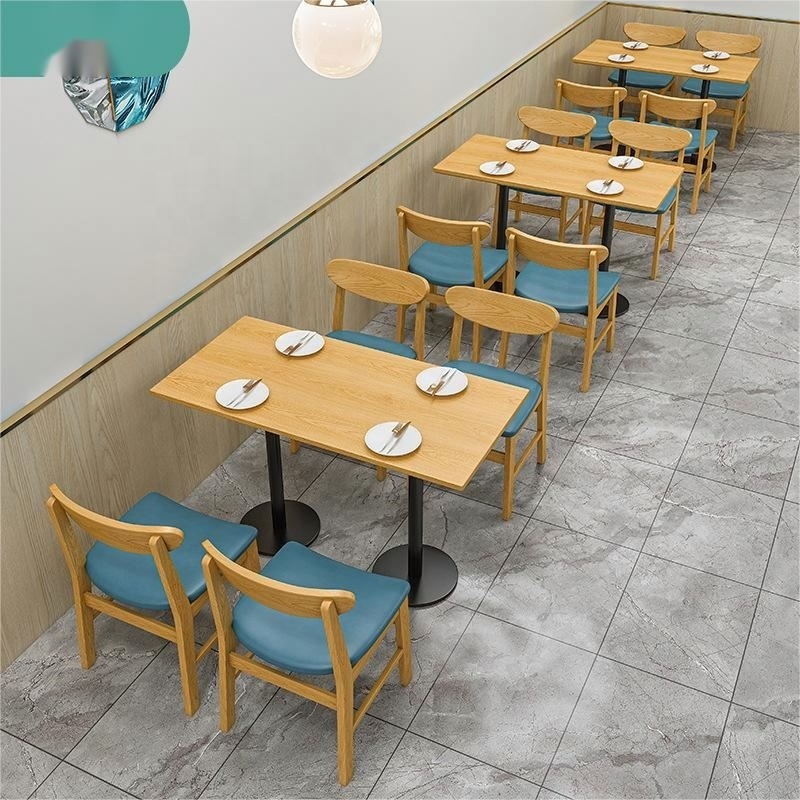 2024 Theme Restaurant Sofa Hot Pot Restaurant Hamburger Milk Tea Shop Table And Chair Set