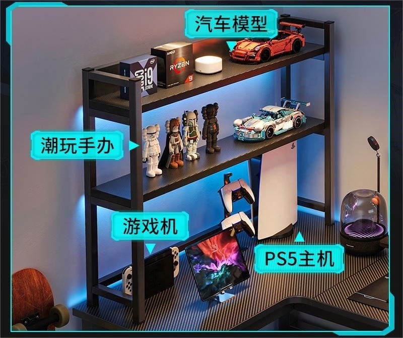 Furniture Professional Gamer Gaming Desk OEM Custom L Shape Multifuncinonal Gaming Desk Modern Esport Gaming Table