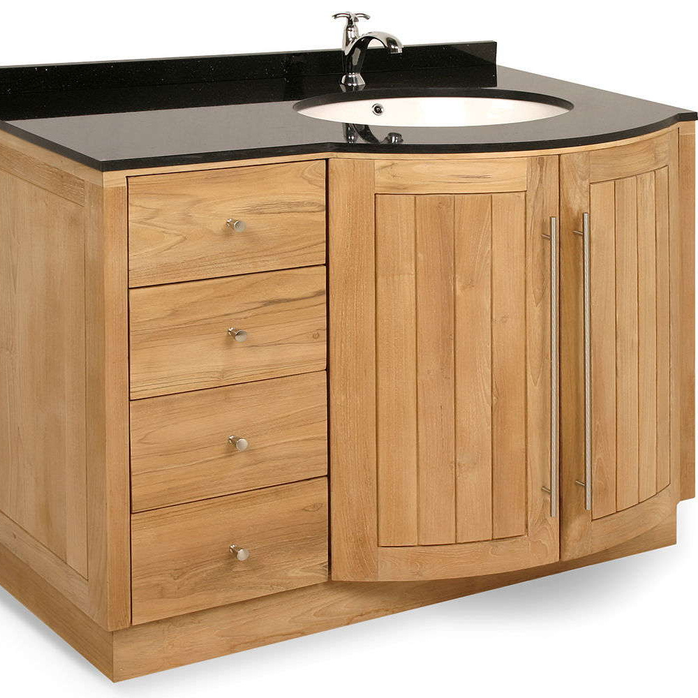 Luxury Style Bathroom Vanity With Solid Teak Wood and Sink