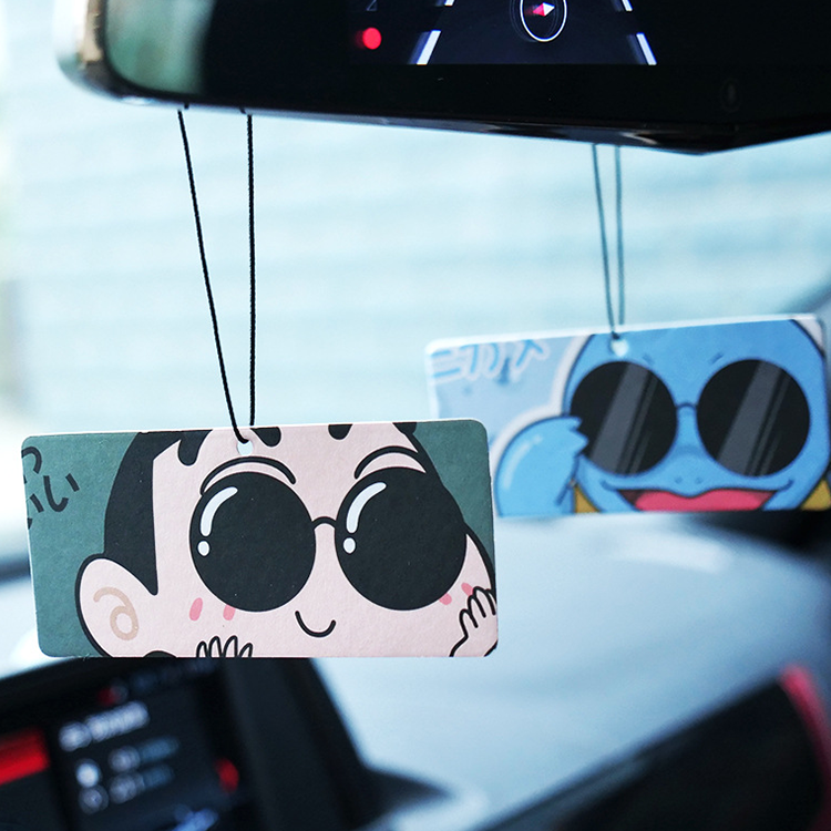 Promotional cartoon scents refresh paper custom car air freshener for car accessories