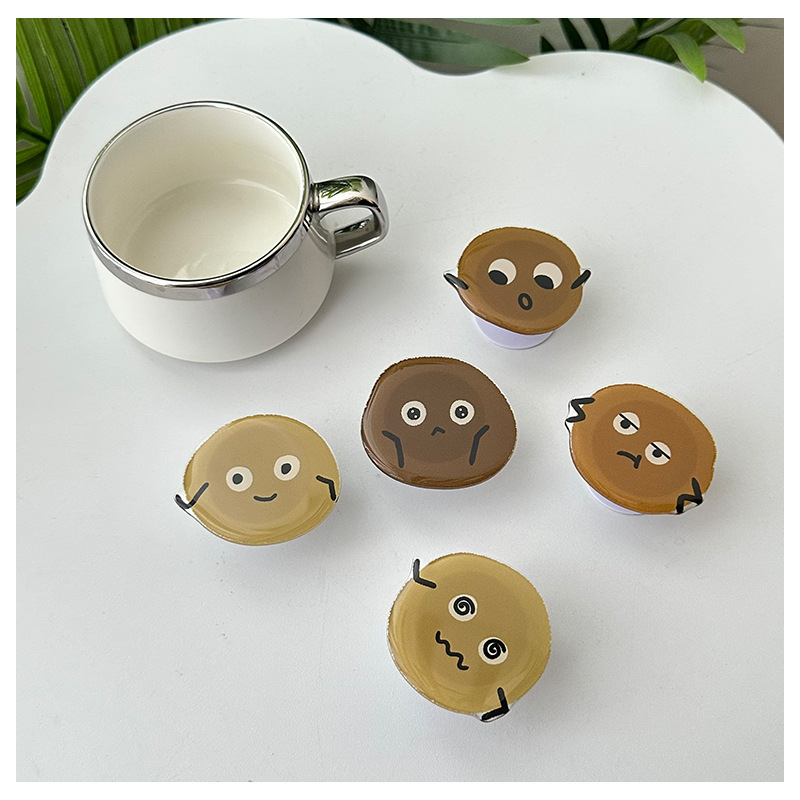 Kunshan factory phone grip cute brown beans magnetic cell phone holder