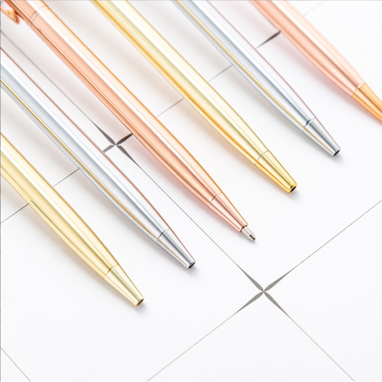 Factory price stocked gel ink pen metal custom lasering logo ballpoint stationery office pens