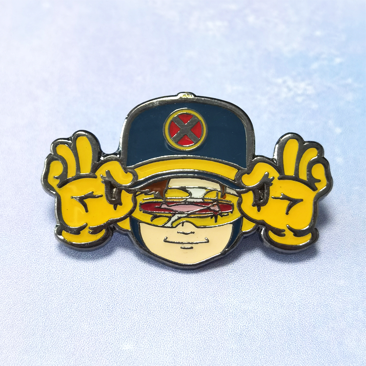 Free sample custom anime character design soft pin badge green glowed enamel lapel pins for hat