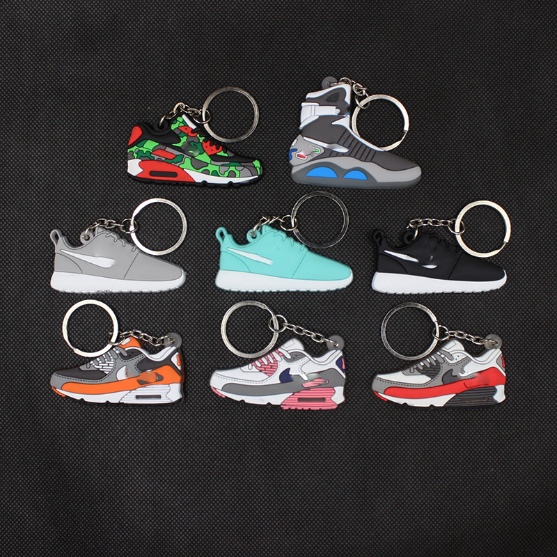 Wholesale cheap AJ basketball sports shoes pendant 2D mini sneaker soft pvc rubber keychain