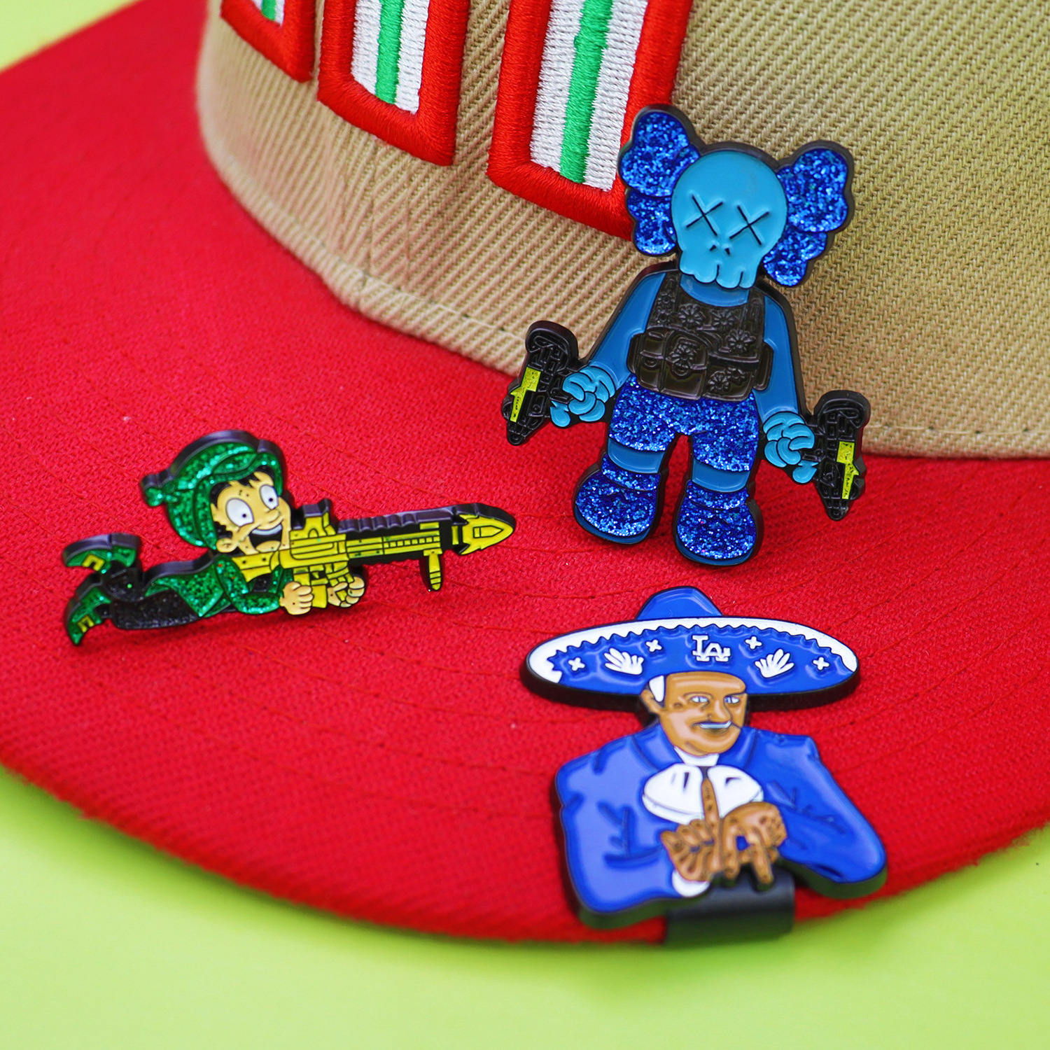 New Design Mexican Style Decorative Hat Clip High Quality Cartoon Anime Badges Soft Enamel Pins