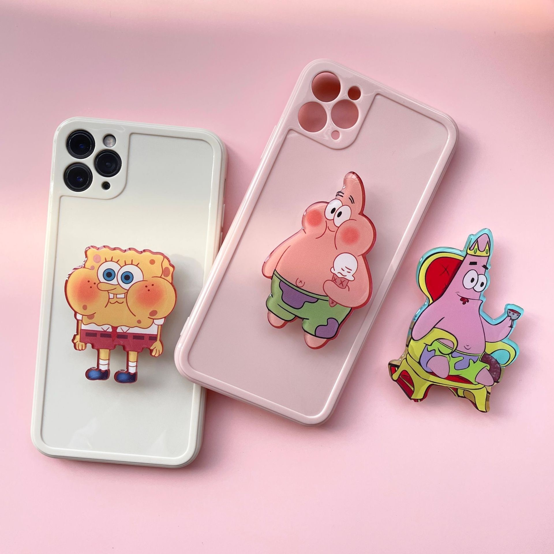 Mobile Phone Holder With Cute Design Acrylic Sublimation Phone Grip Custom Phone Grip Poppings Socket