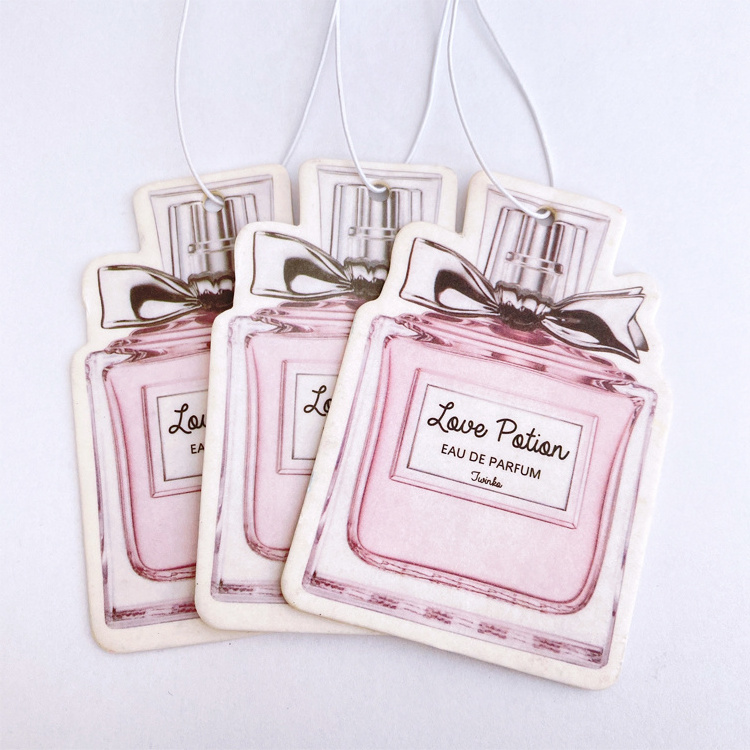 Cheap wholesale paper car perfume make your own logo air freshener for custom