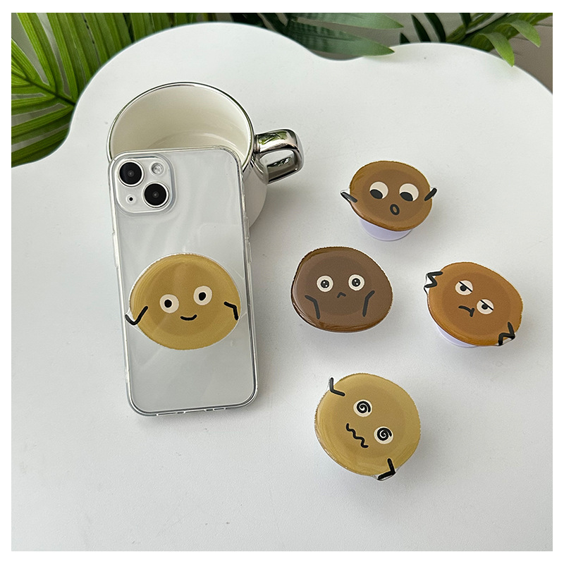 Kunshan factory phone grip cute brown beans magnetic cell phone holder