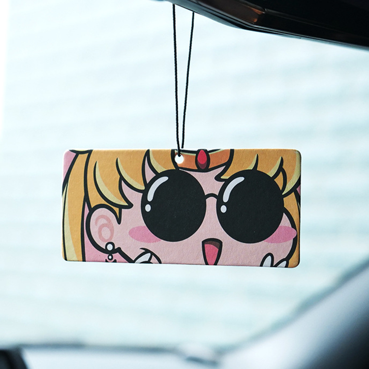 Promotional cartoon scents refresh paper custom car air freshener for car accessories