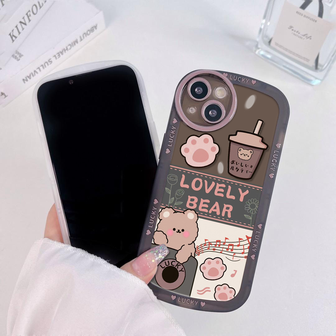 Bulk cheap price mobile phone case cute bear cartoon luffy waterproof soft tpu material phone case