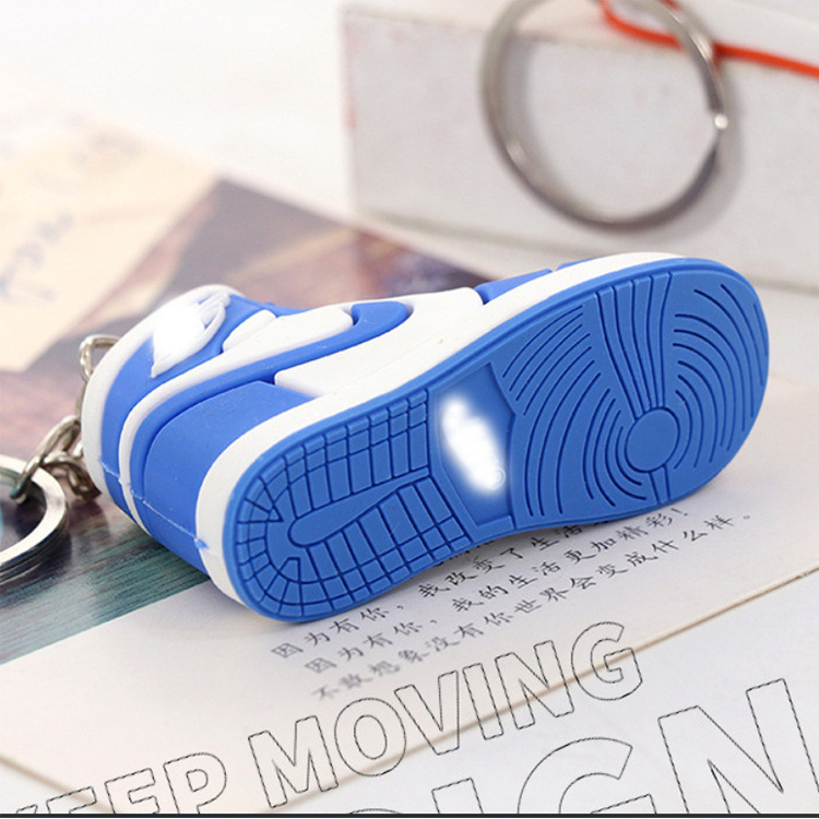 Wholesale no minimum quantity factory direct supply sneaker pendant basketball shoes 3D PVC mold keychain