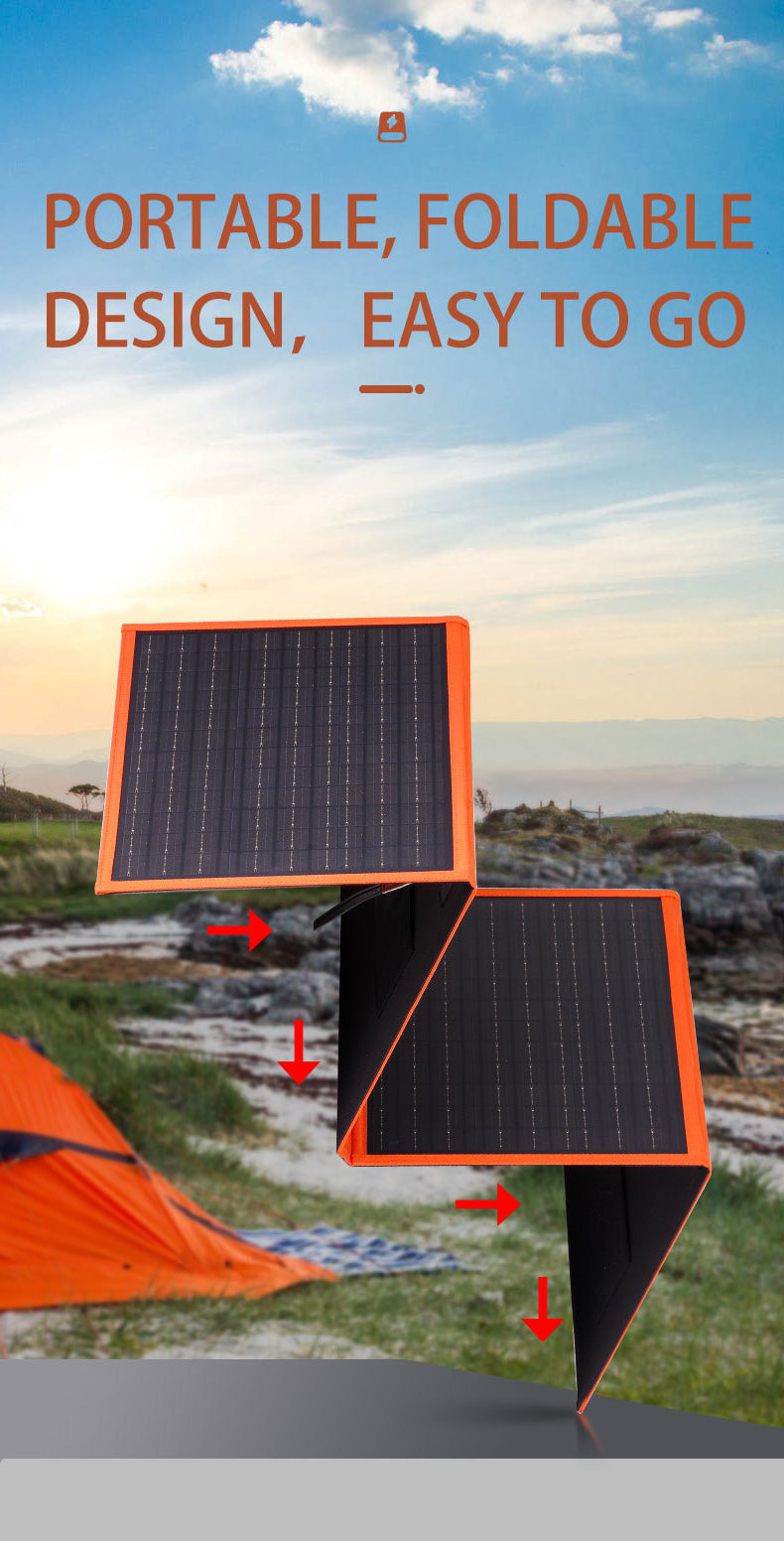 Wholesaler best price high Efficiency 60W RV Camping Portable Folding Solar Panel Blanket Foldable Solar Panel