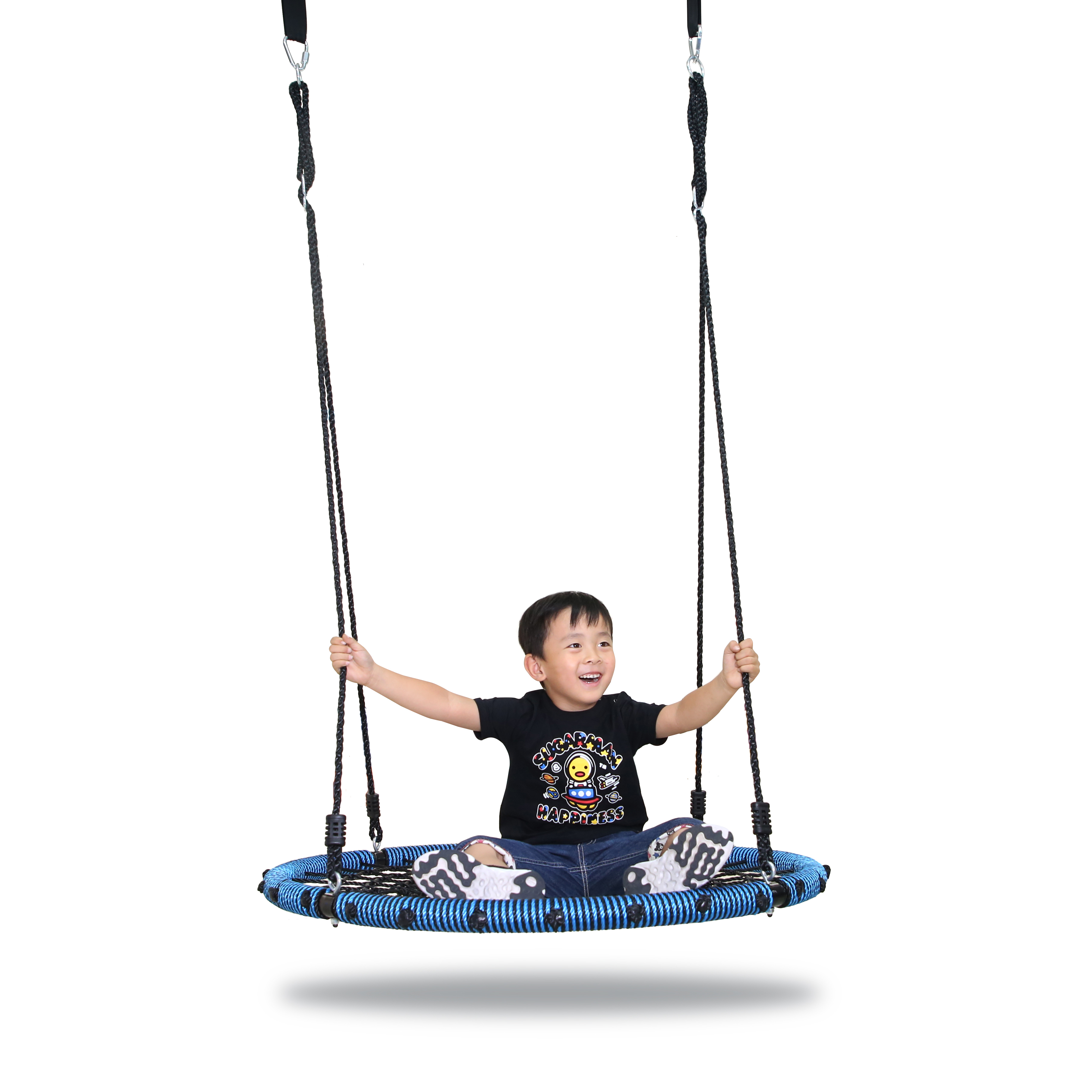 Wholesale Outdoor Adult And Kids Child 80cm Rope Spider Web Tree Set Chair Seat Bird Nest Net Swing