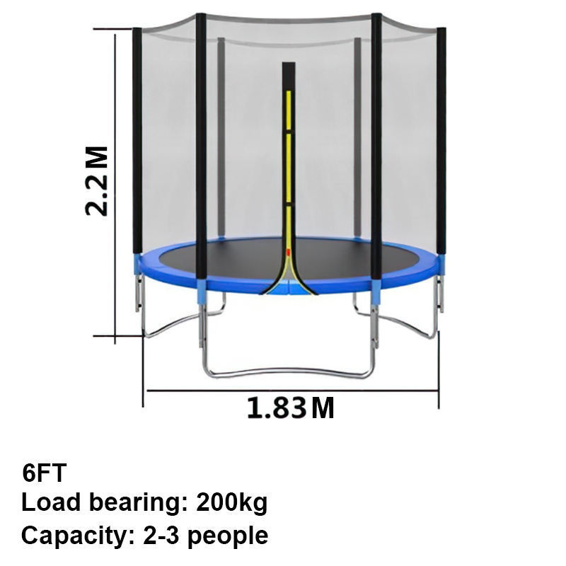 Safe hot selling portable Strength training equipment Trampoline with protective net