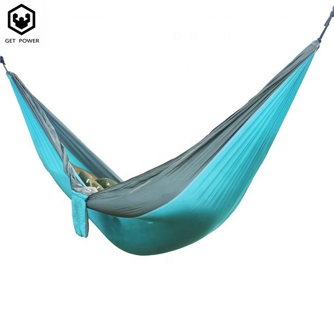 Portable  Extra large double two people use full kit included tree strap sleeping  camping  parachute hammock