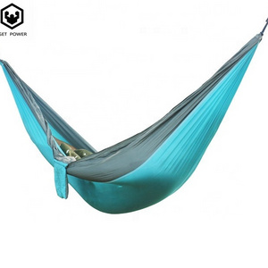 Portable  Extra large double two people use full kit included tree strap sleeping  camping  parachute hammock