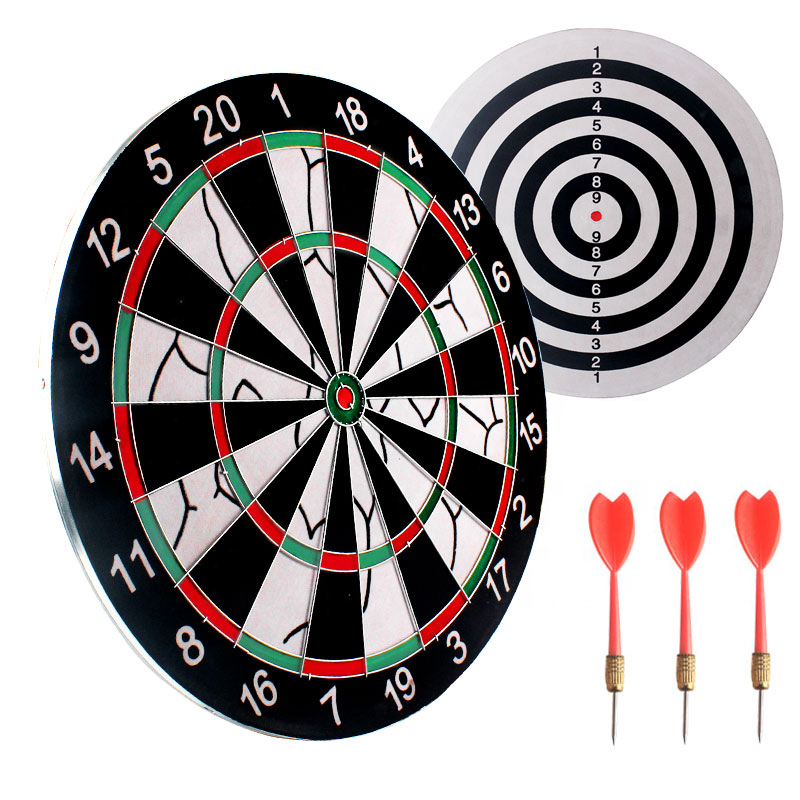 Hot sale Double-Side Flock Printing Thickening Dartboard+6PCS Darts Harrows Professional Dardos Batarangs Set