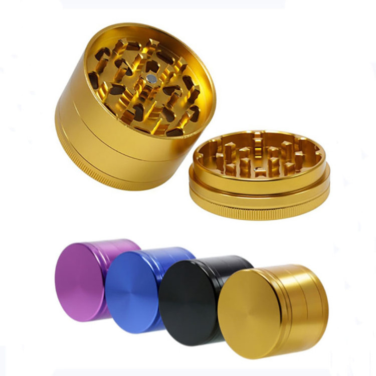 63mm Diameter Herb Grinder Aluminum Metal Tobacco Grinder Custom Logo Santa Cruz Shredder 4 Piece Grinder